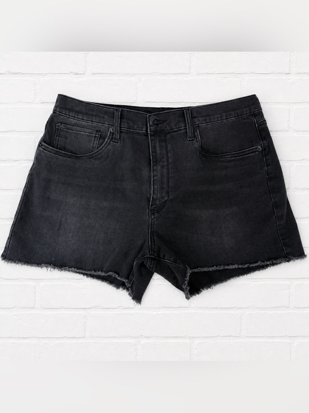 STS Blue Black Denim Cutoff Shorts Size 31